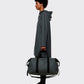 Bolsa de viagem Rains para fim de semana masculina, cinza, tamanho regular