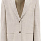 Blazer feminino Rosettan texturizado de algodão misto, tamanho 10, da BY MALENE BIRGER