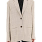 Blazer feminino Rosettan texturizado de algodão misto, tamanho 10, da BY MALENE BIRGER