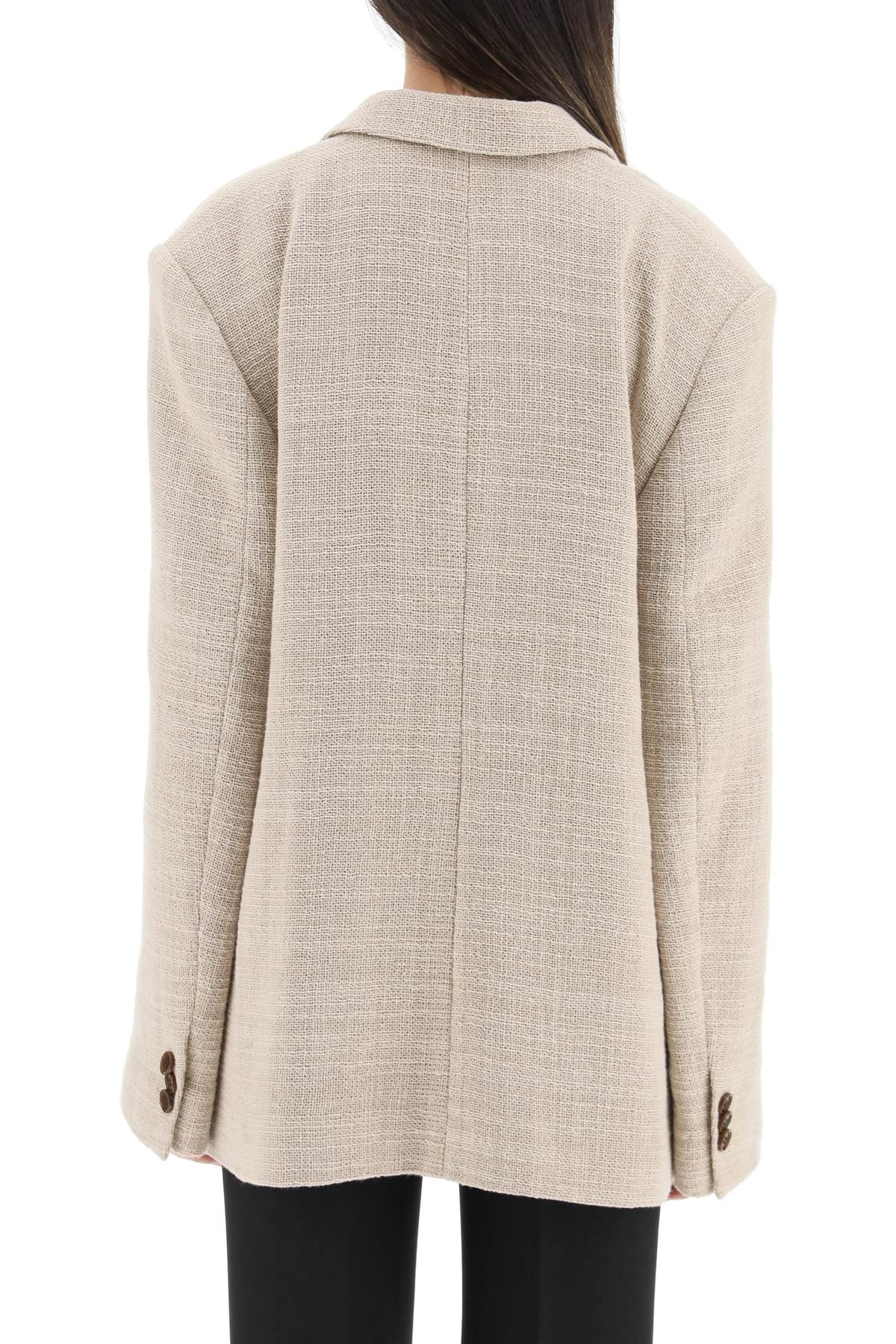 Blazer feminino Rosettan texturizado de algodão misto, tamanho 10, da BY MALENE BIRGER