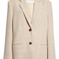 Blazer feminino Rosettan texturizado de algodão misto, tamanho 10, da BY MALENE BIRGER