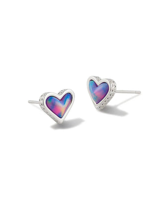 Kendra Scott - Brinco de coração Ari emoldurado