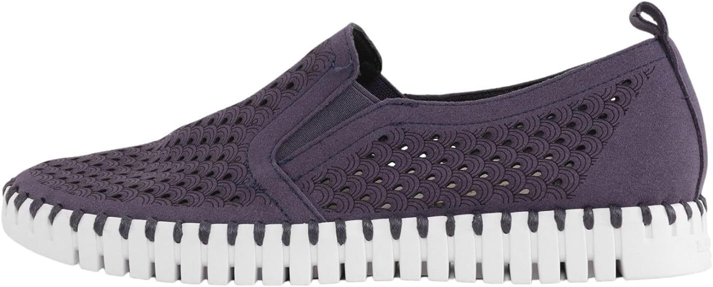 Tênis Tulip Slip-On Azul Marinho Tamanho 10 EUA Ilse Jacobsen