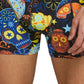 Jack &amp; Jones Shorts Masculinos Estampados com Elástico, Pacote com 3, Preto, Tamanho X-G