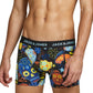 Jack &amp; Jones Shorts Masculinos Estampados com Elástico, Pacote com 3, Preto, Tamanho X-G