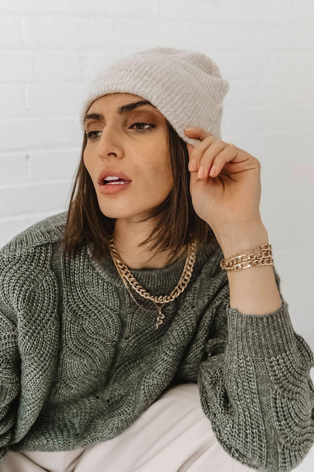 Gorro canelado Zooey feminino VERO MODA verde tamanho único