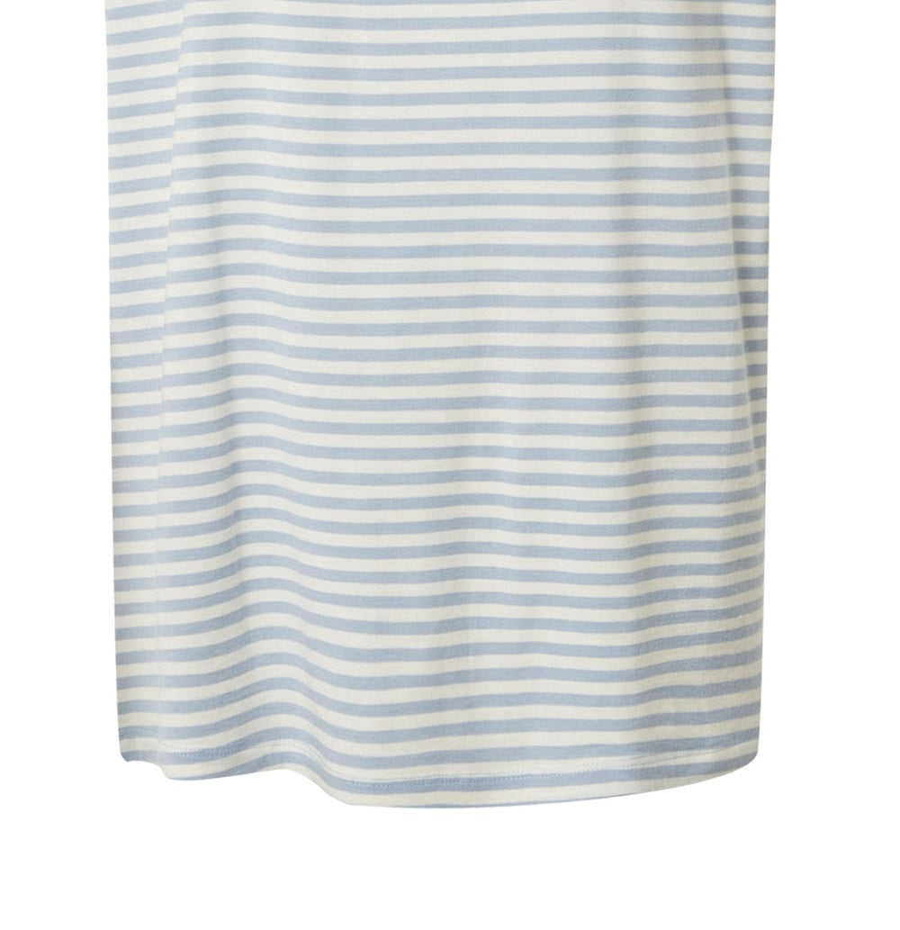 Camiseta feminina listrada Ava VERO MODA, azul, tamanho médio