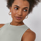 VERO MODA Top Feminino Cinza Tamanho Médio