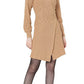 Vestido de malha Alexandria feminino VERO MODA marrom tamanho médio