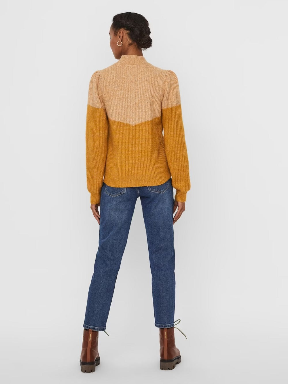 VERO MODA Suéter Feminino Marrom