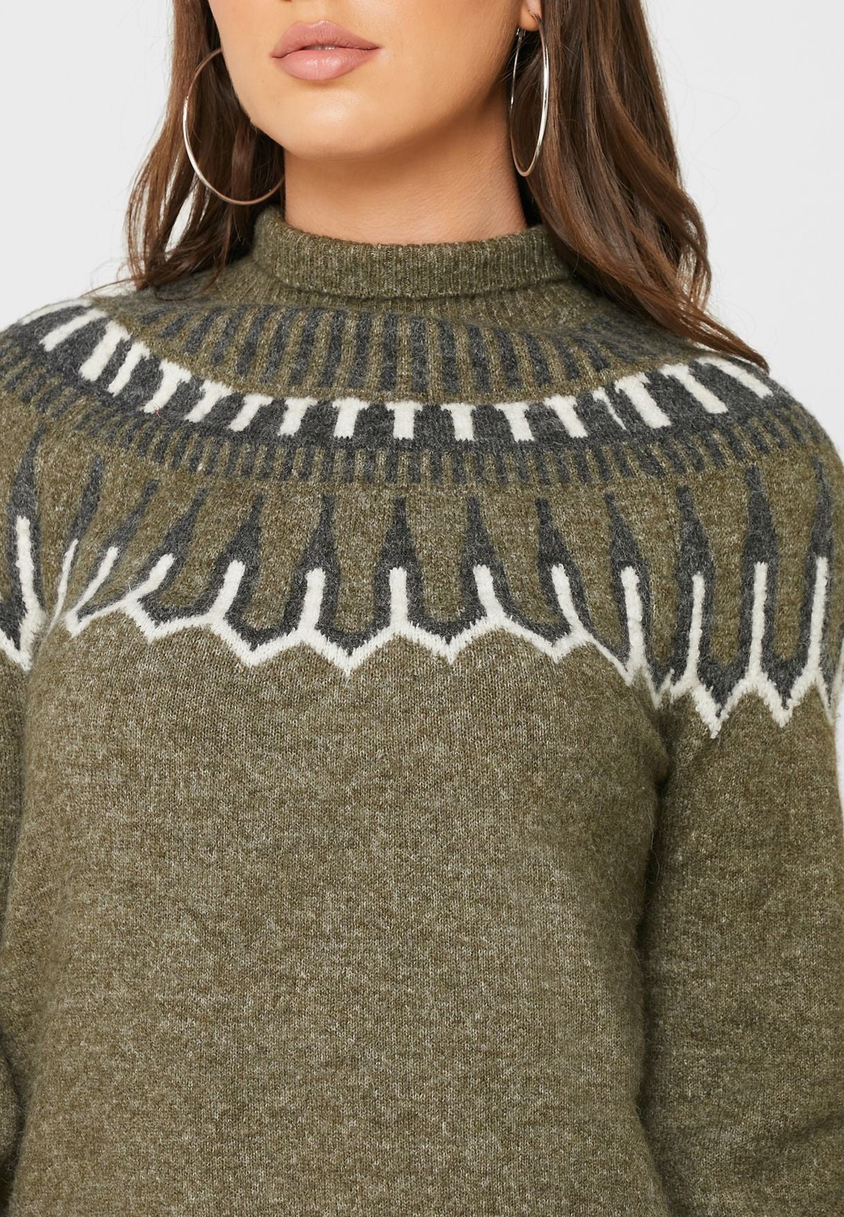 VERO MODA Suéter Amora feminino verde