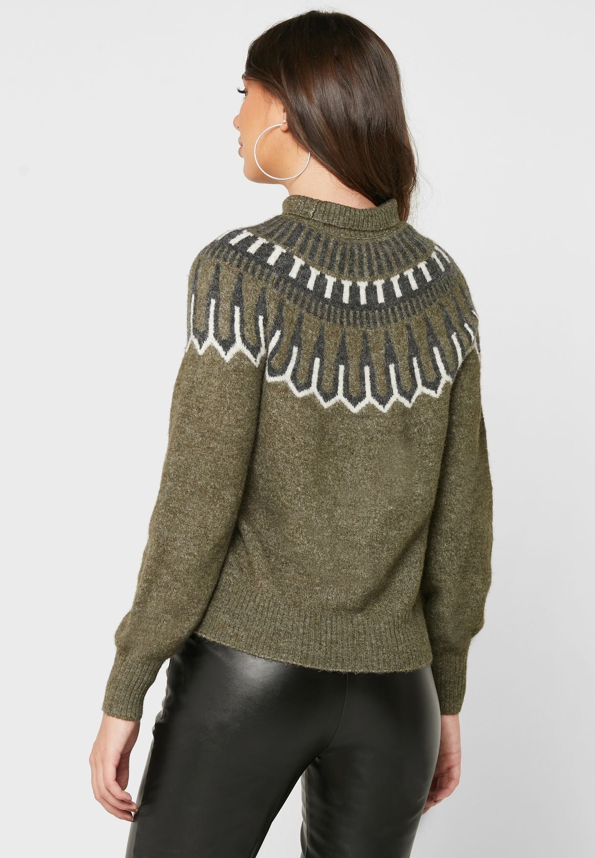 VERO MODA Suéter Amora feminino verde