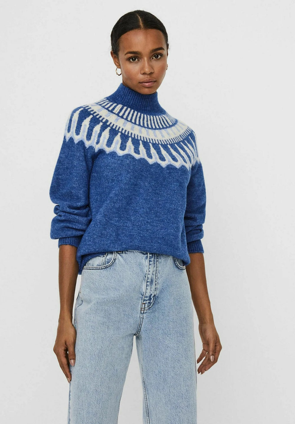 VERO MODA Suéter Feminino Azul
