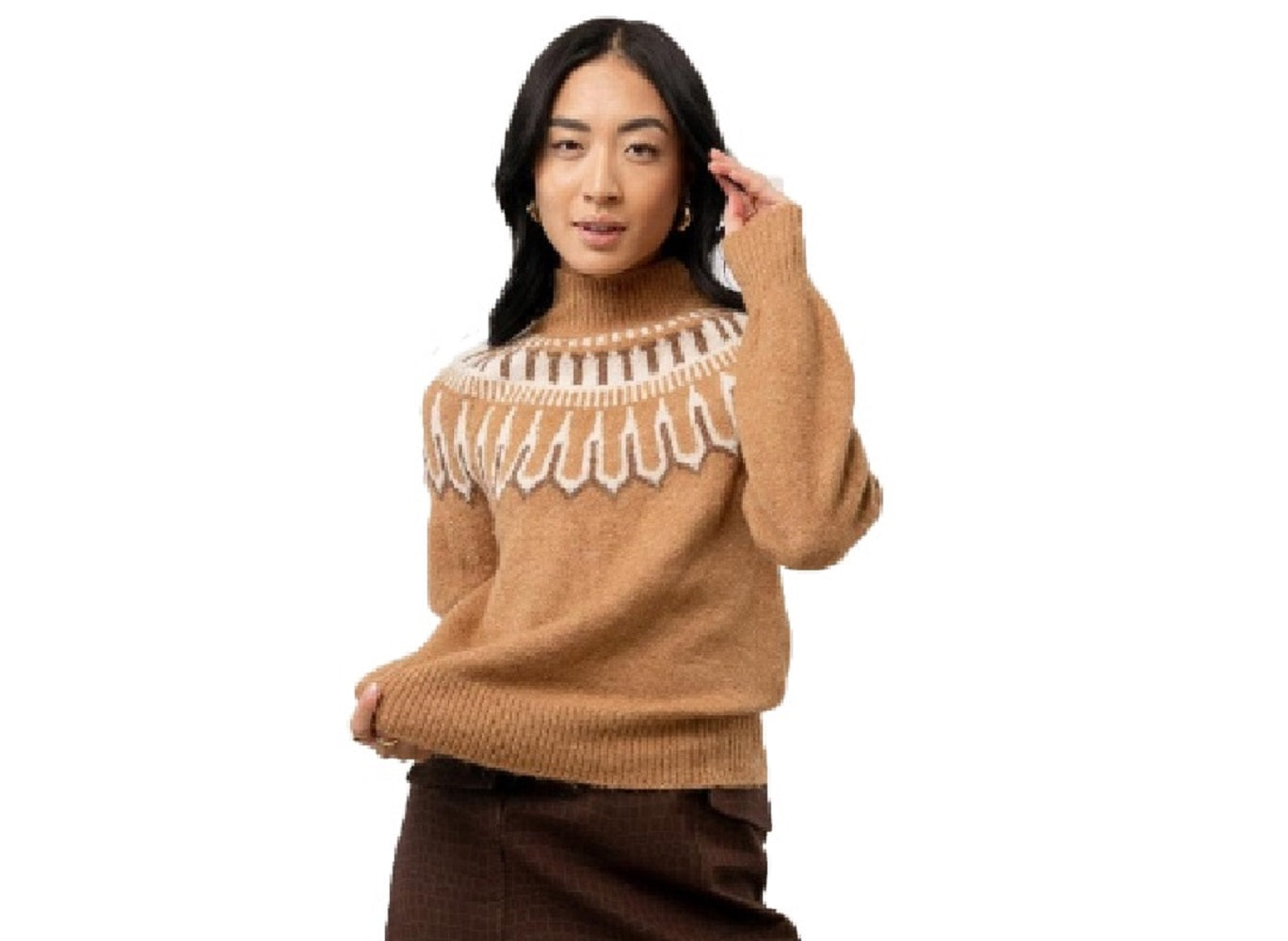VERO MODA Suéter Amora feminino marrom