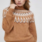 VERO MODA Suéter Amora feminino marrom
