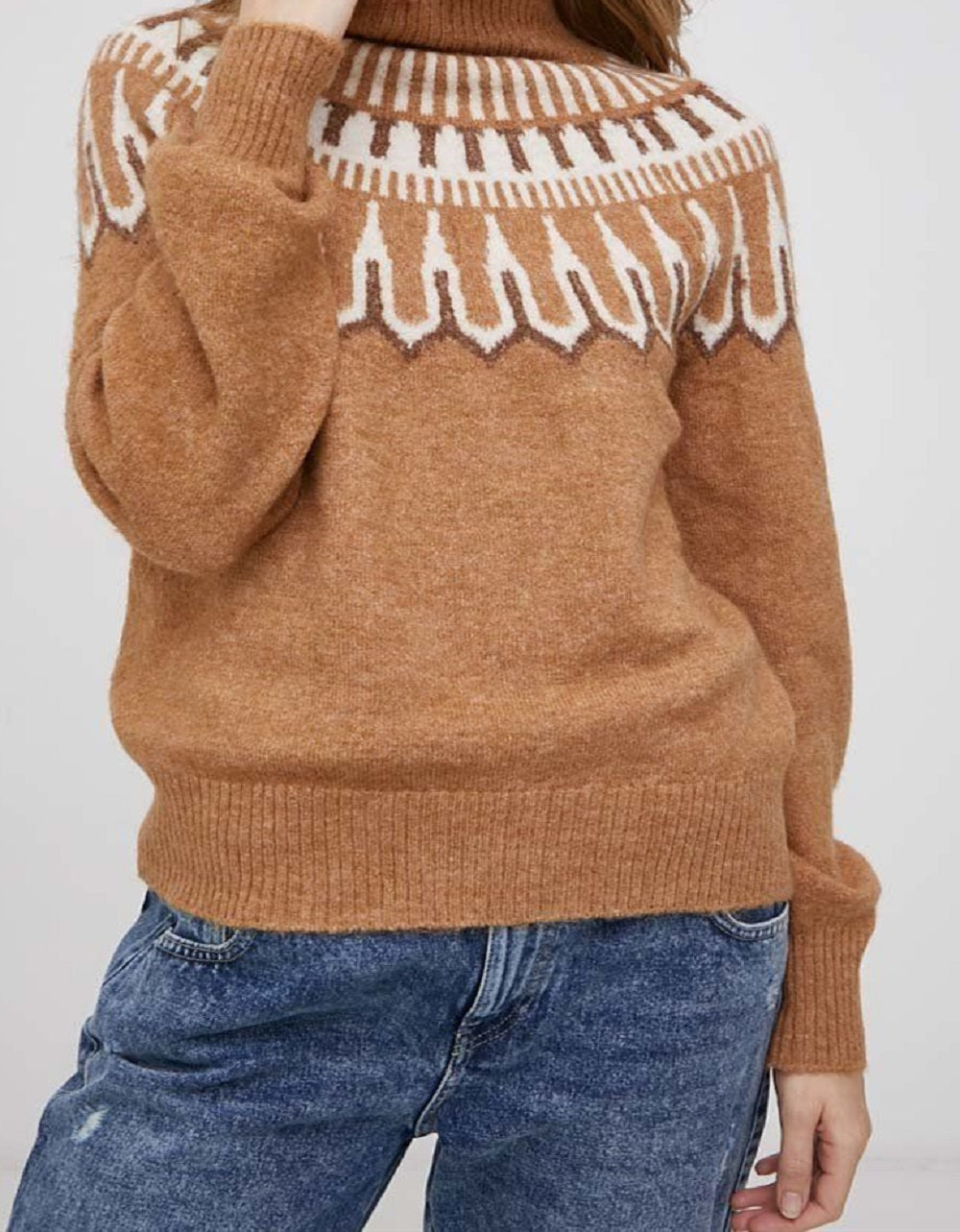 VERO MODA Suéter Amora feminino marrom