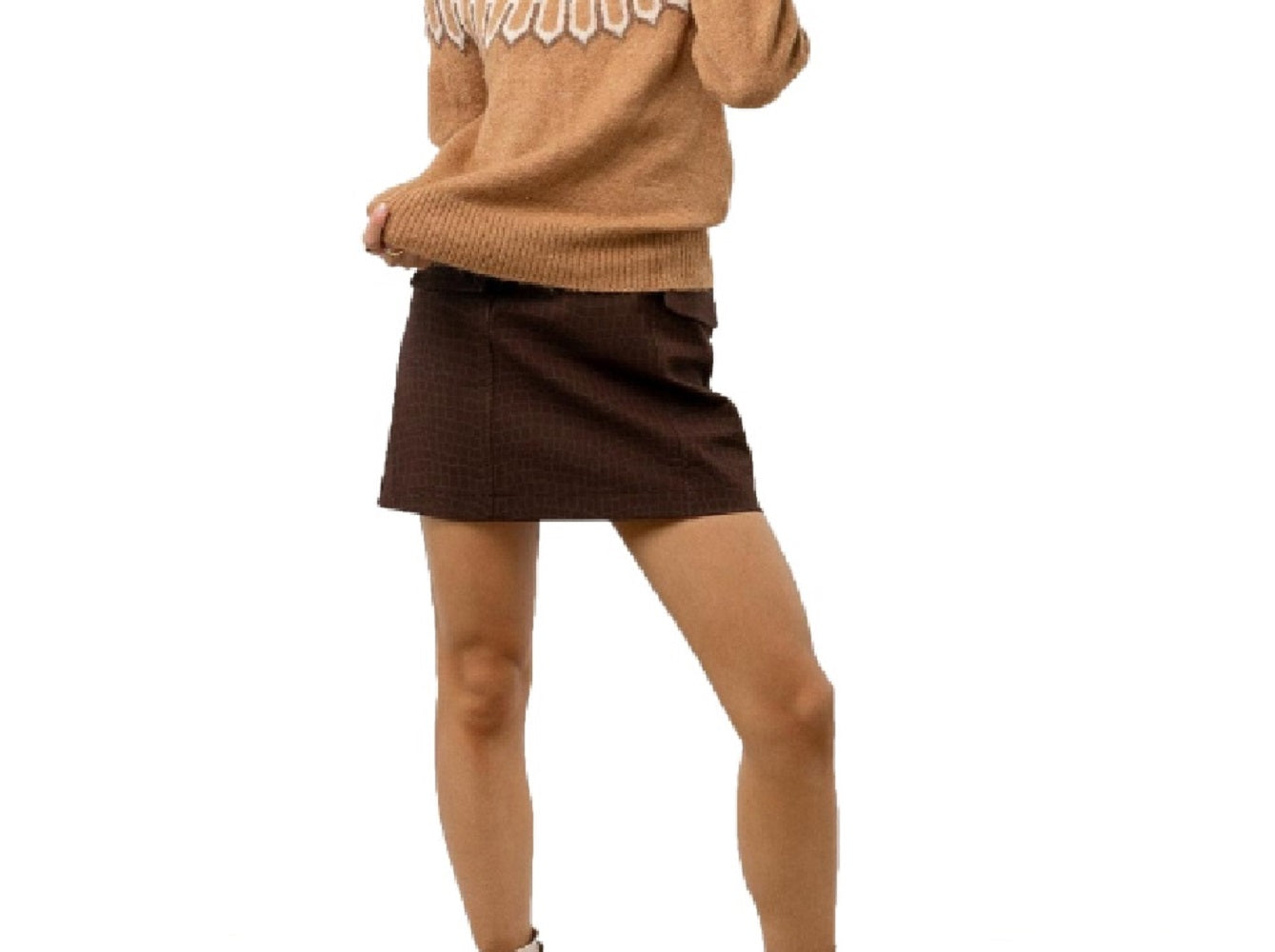 VERO MODA Suéter Amora feminino marrom