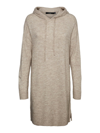 Vestido de malha feminino VERO MODA bege marrom tamanho médio