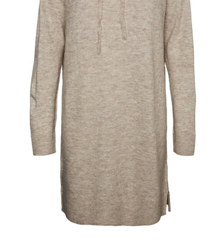 Vestido de malha feminino VERO MODA bege marrom tamanho médio