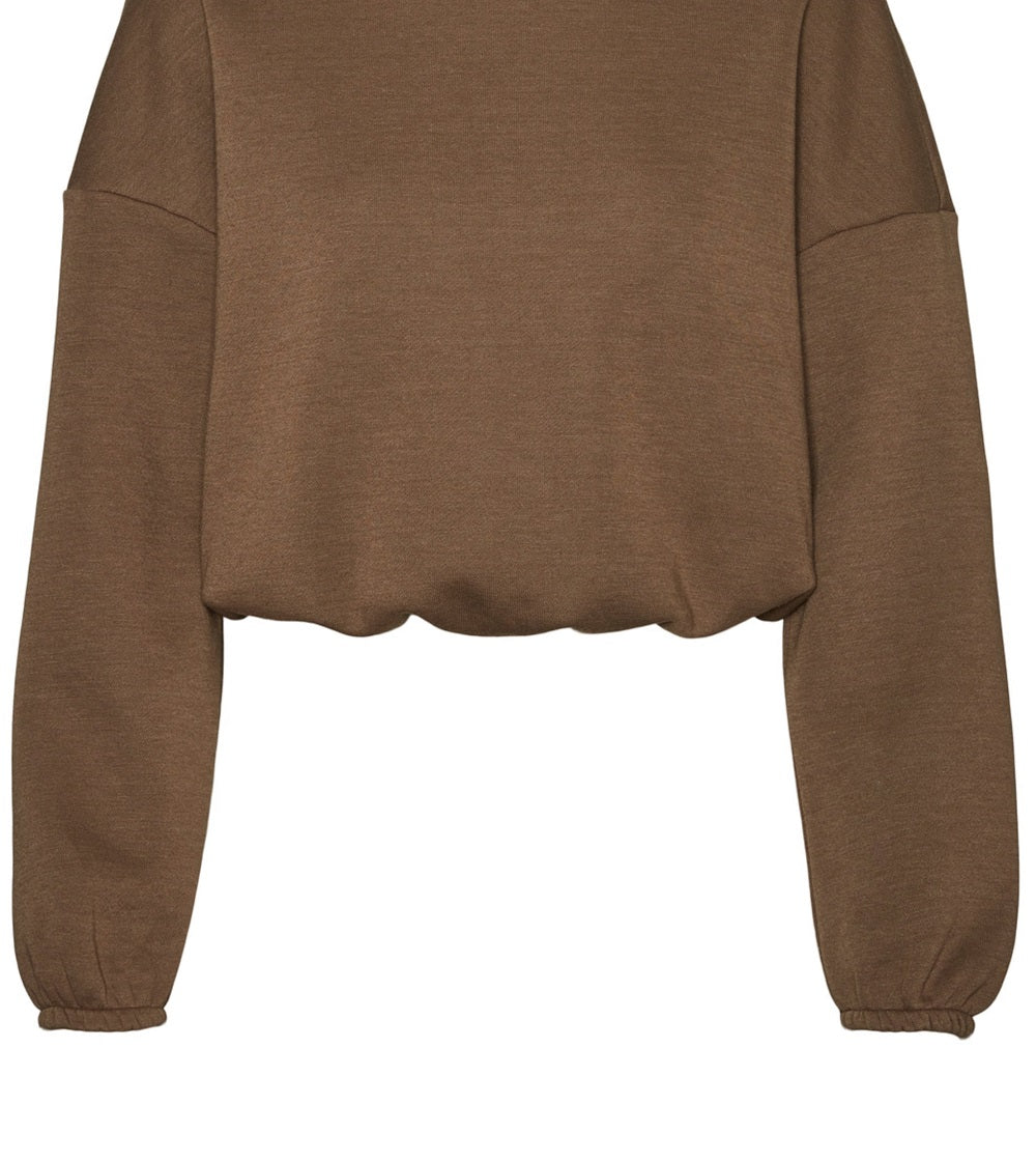 VERO MODA Moletom Feminino Marrom