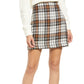 VERO MODA Minissaia Xadrez Feminina Marrom Tamanho P