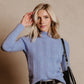 VERO MODA Suéter Ethel Feminino Azul Tamanho Grande