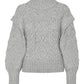 VERO MODA Suéter Feminino Cinza Tamanho Grande