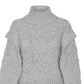 VERO MODA Suéter Feminino Cinza Tamanho Grande