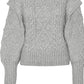 VERO MODA Suéter Feminino Cinza Tamanho Grande