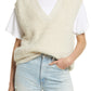 VERO MODA Colete Loopi Fuzzy Feminino Marrom Tamanho P
