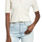 VERO MODA Top Hailey Canelado Feminino Branco Tamanho P