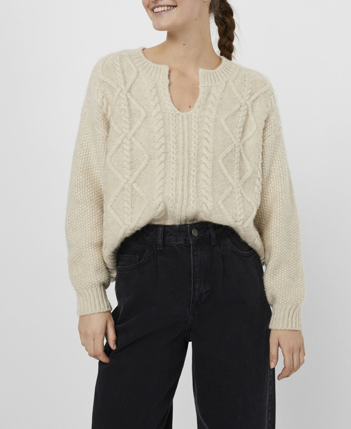 VERO MODA Suéter Reese Feminino Marrom Tamanho P