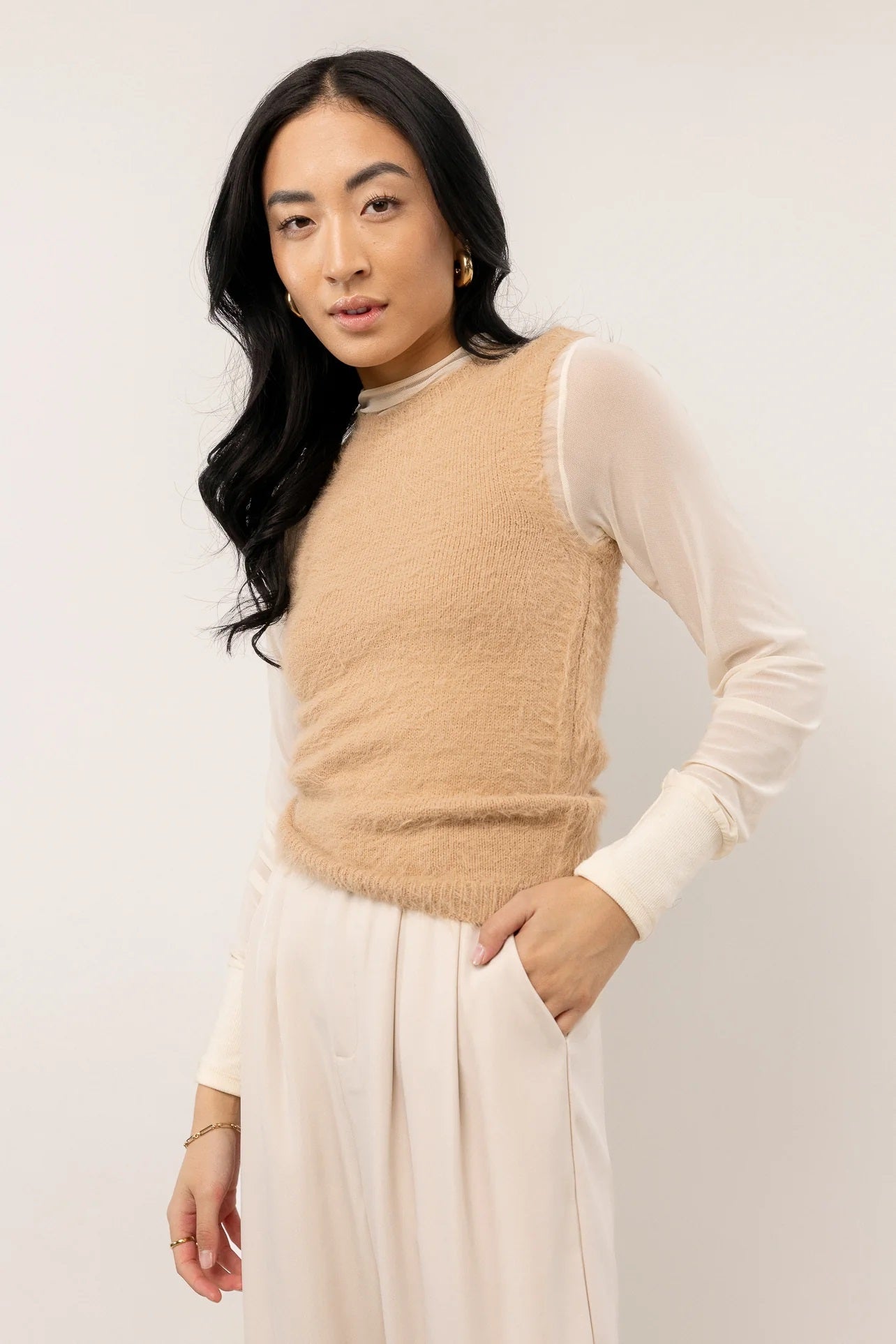VERO MODA Colete Nadine Feminino Marrom Tamanho P