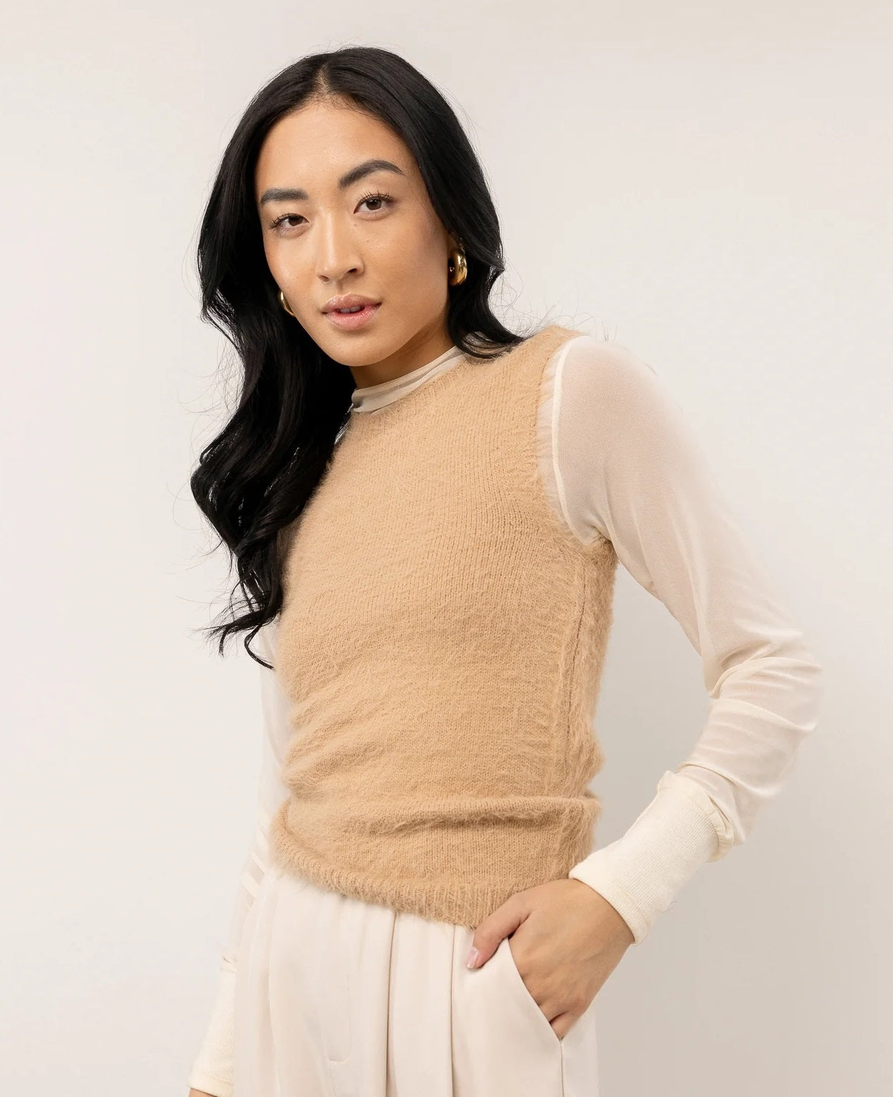 VERO MODA Colete Nadine Feminino Marrom Tamanho P