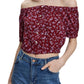 VERO MODA Top Tatum Floral Feminino Vermelho Tamanho X-Grande