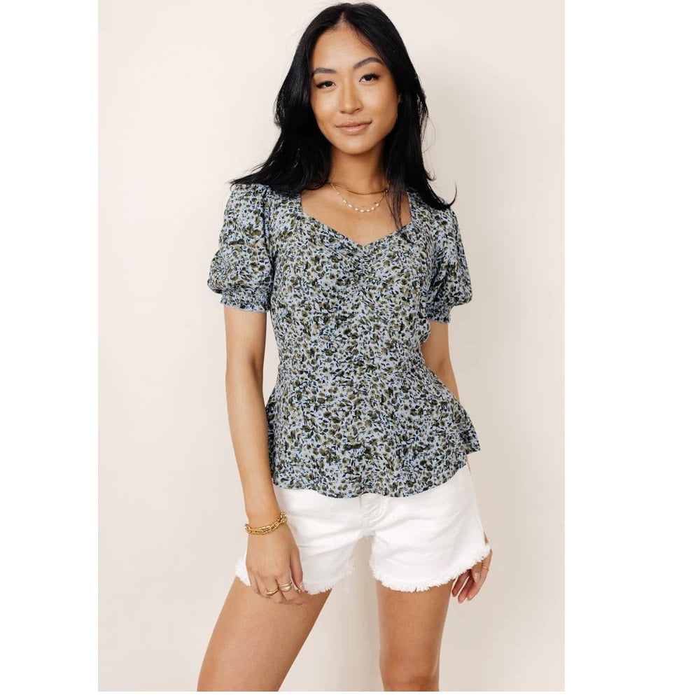 Blusa feminina Gillie Peplum VERO MODA cinza tamanho médio