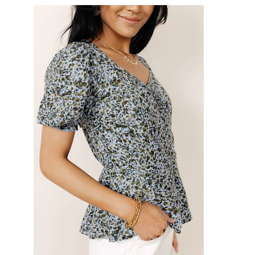 Blusa feminina Gillie Peplum VERO MODA cinza tamanho médio