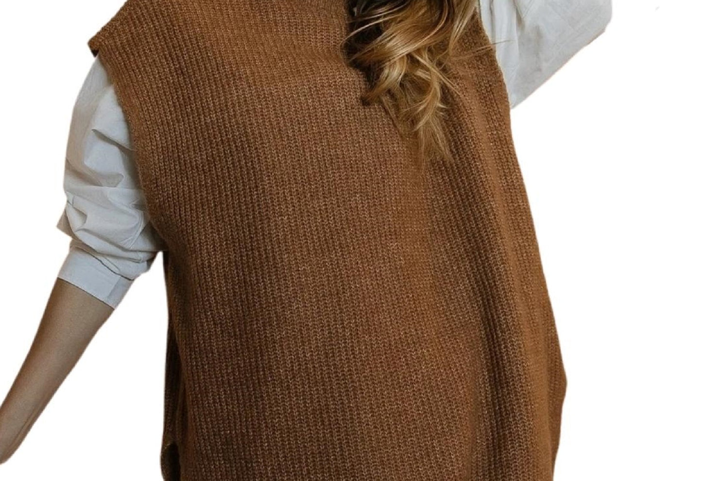 Colete longo Devi feminino VERO MODA marrom