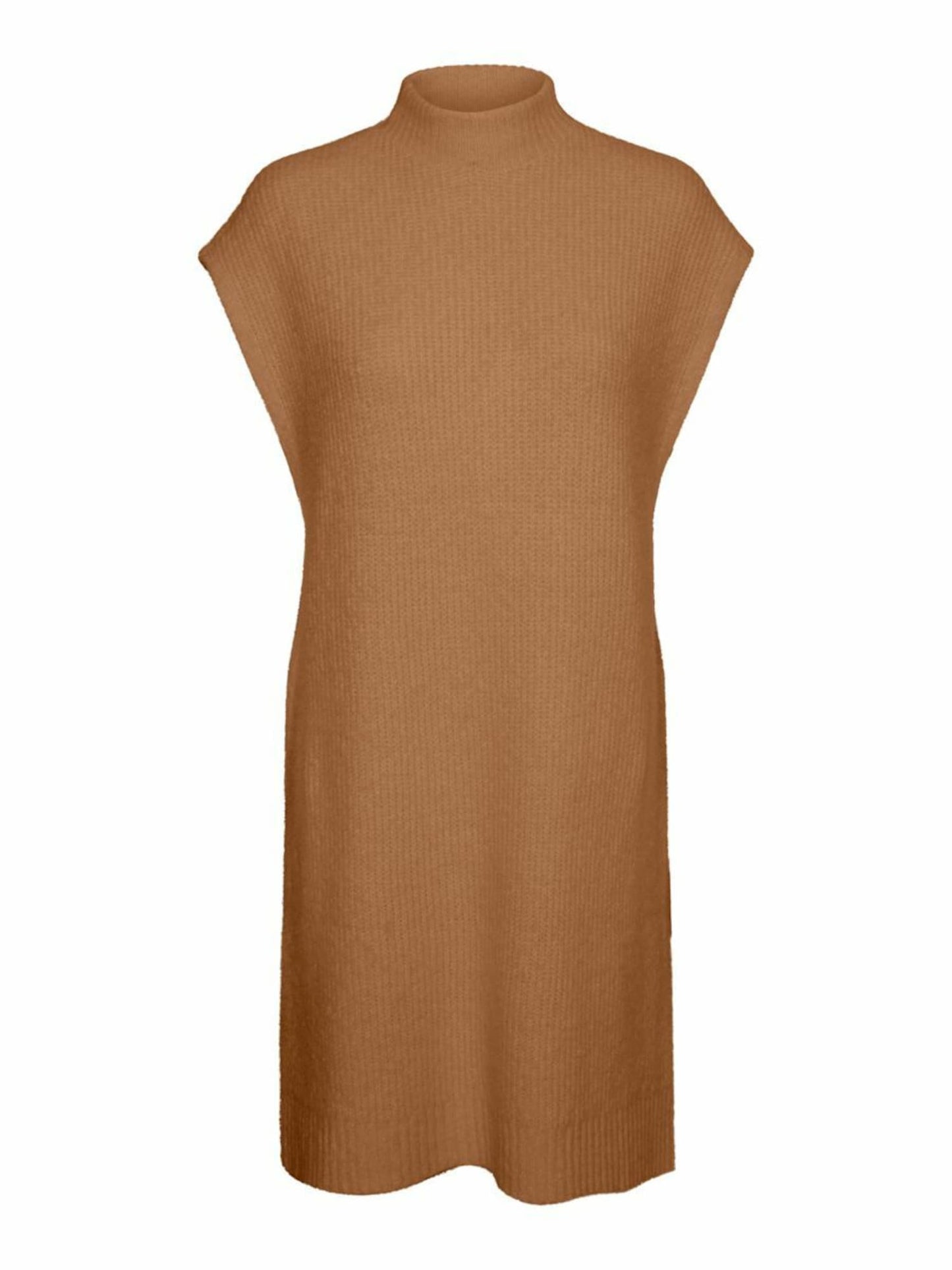 Colete longo feminino Vero Moda Devi marrom tamanho grande