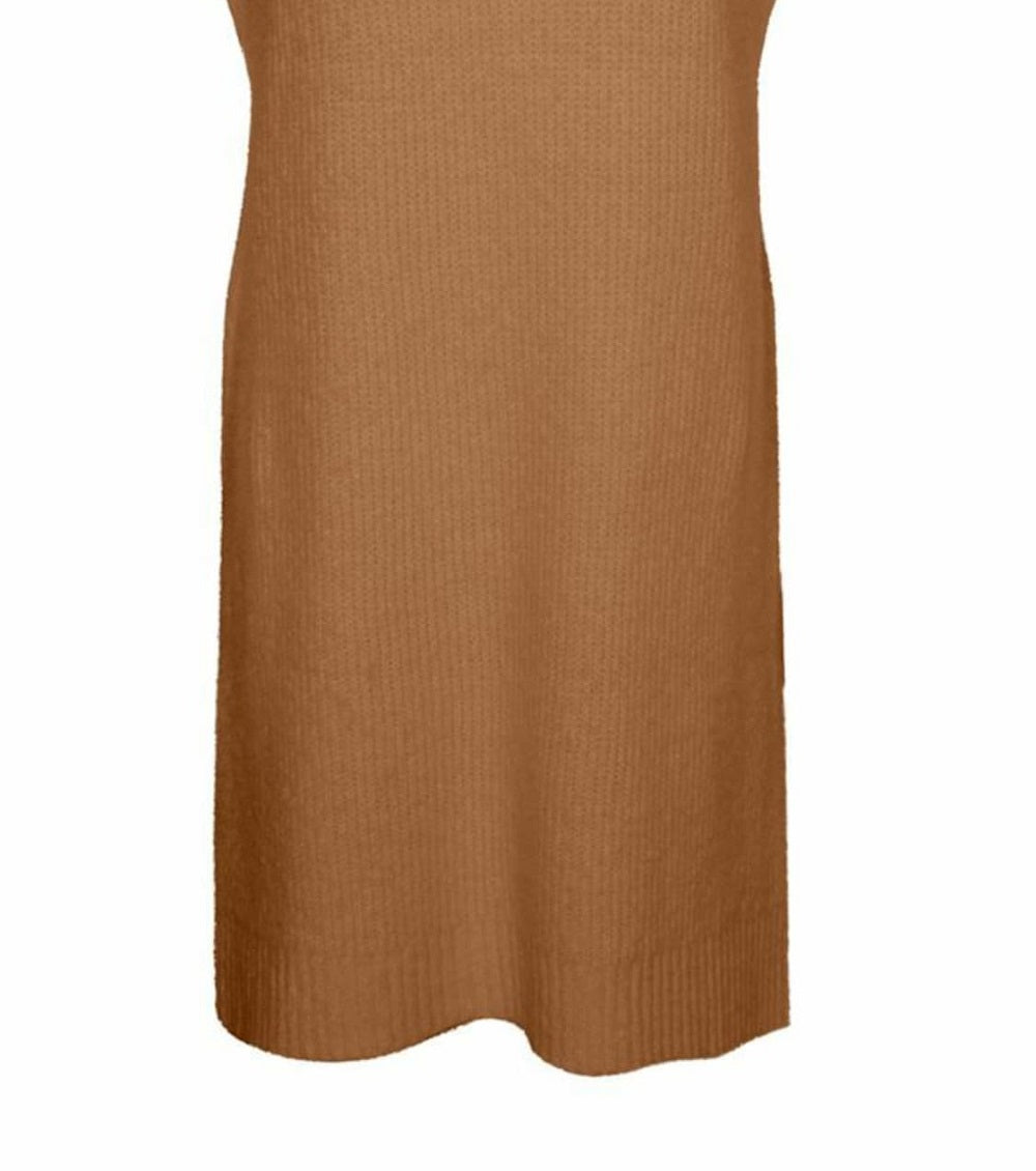 Colete longo feminino Vero Moda Devi marrom tamanho grande