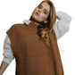 Colete longo Devi feminino VERO MODA marrom