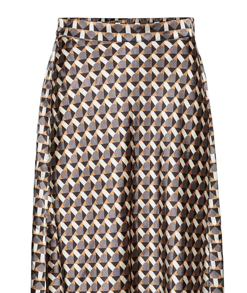 VERO MODA Saia Lizelle MIDI Feminina Cinza Tamanho 36