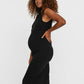 Vestido feminino Francoise gola alta VERO MODA, preto, tamanho pequeno