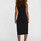 Vestido feminino Francoise gola alta VERO MODA, preto, tamanho pequeno