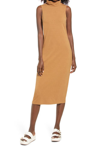 Vestido feminino Françoise gola alta marrom tamanho pequeno VERO MODA