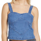 VERO MODA Top Feminino Sandy Cutline Azul Tamanho Grande