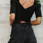 VERO MODA Top Michaelis Canelado Feminino Preto Tamanho Grande
