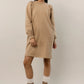 Vestido suéter Everard feminino VERO MODA marrom tamanho médio