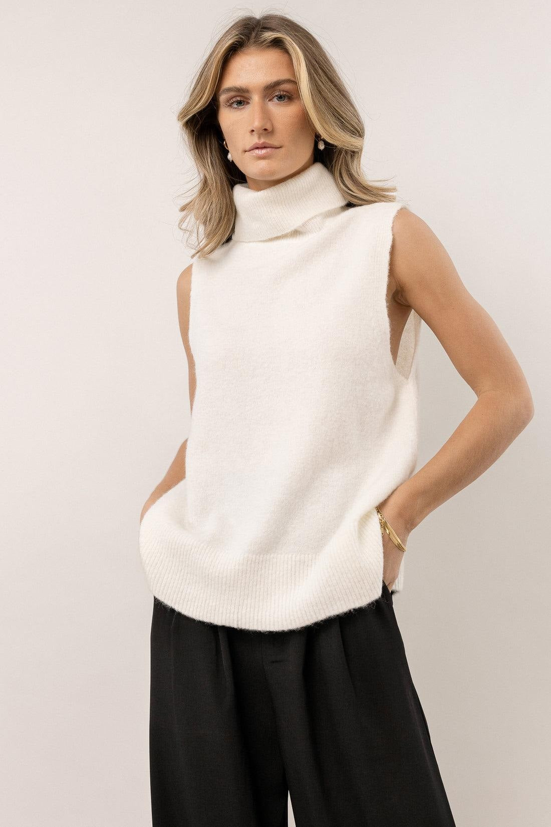 VERO MODA Colete Lia Feminino Branco