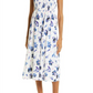 Vestido Admore de algodão orgânico com estampa floral e babados, tamanho tulipa azul, tamanho 8, EUA